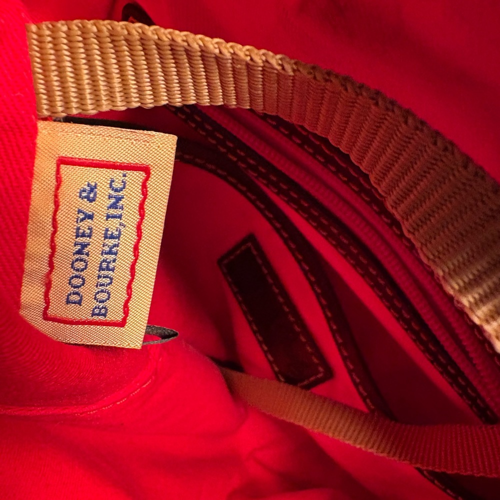 Dooney & Bourke Tartan Drawstring Bag - Red, Blue, Yellow - Picture 4 of 7
